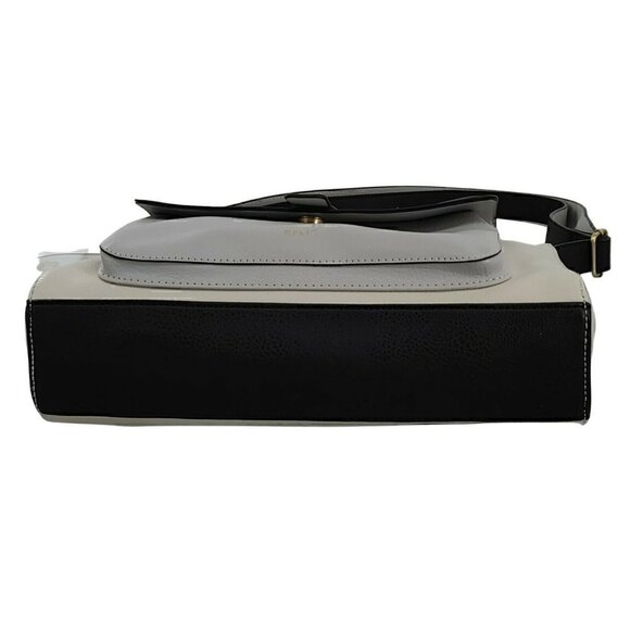 RELIC by FOSSIL Faux Leather Black Gray Ivory Colorblock Messenger Crossbody - Picture 6 of 8